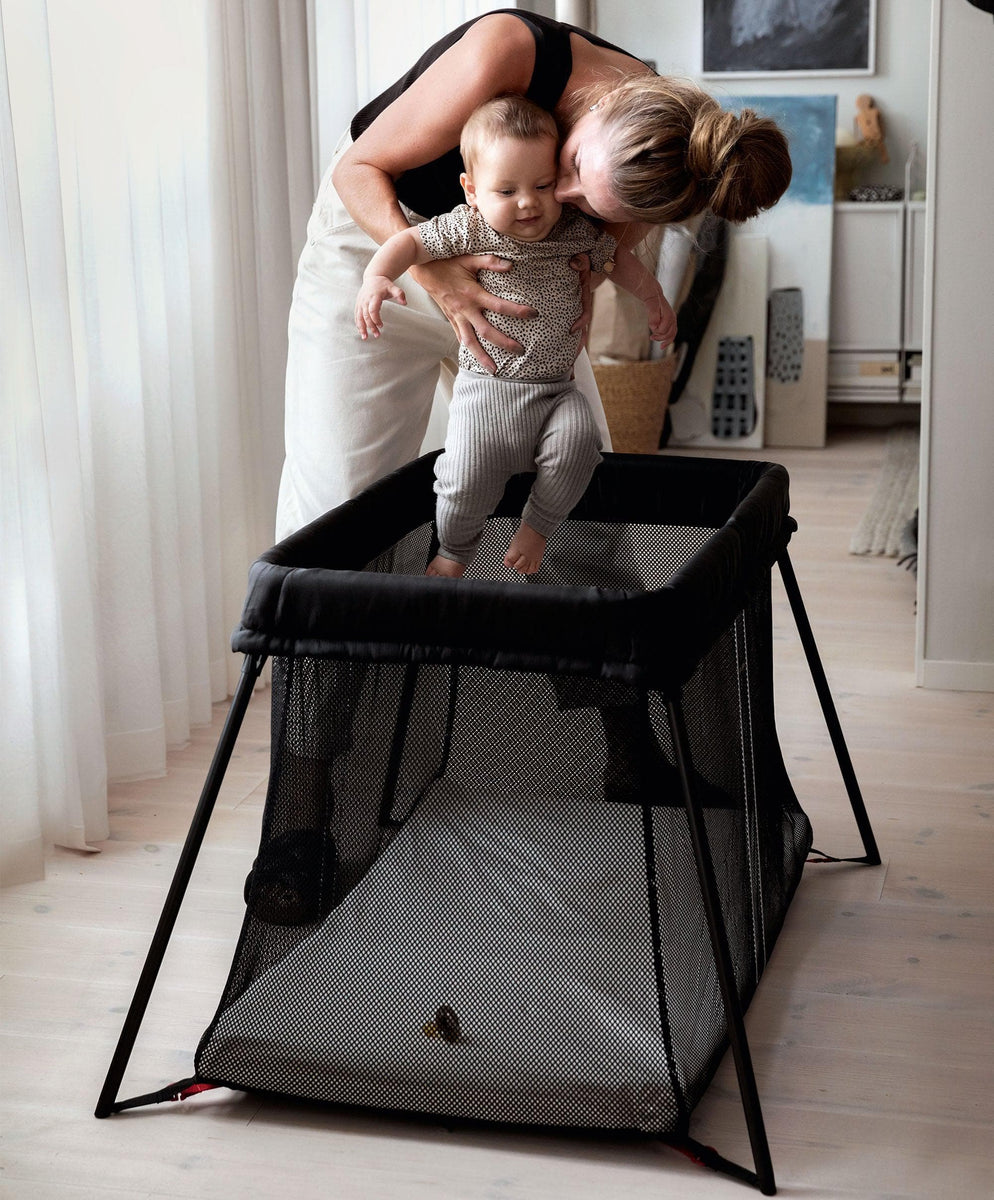 BabyBjörn Travel Cot Light Black – Mamas Papas IE