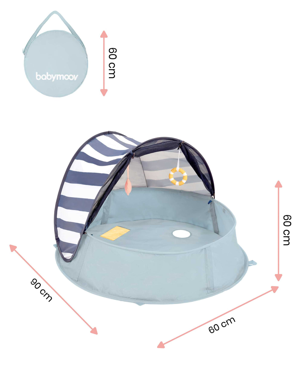 Babymoov Outdoor Play Babymoov Aquani Anti-UV Tent, Paddling Pool & Playpen UPF 50+ - Mariniere