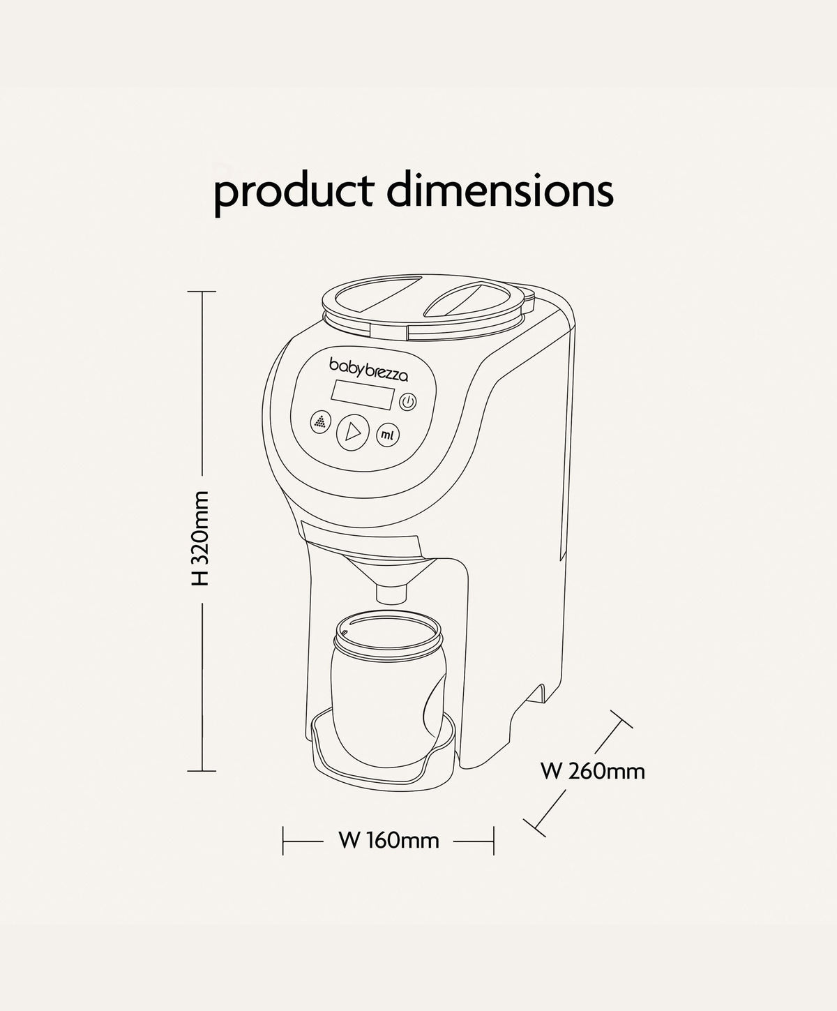 Brezza Bottle Feeding Baby Brezza Formula Pro mini - White