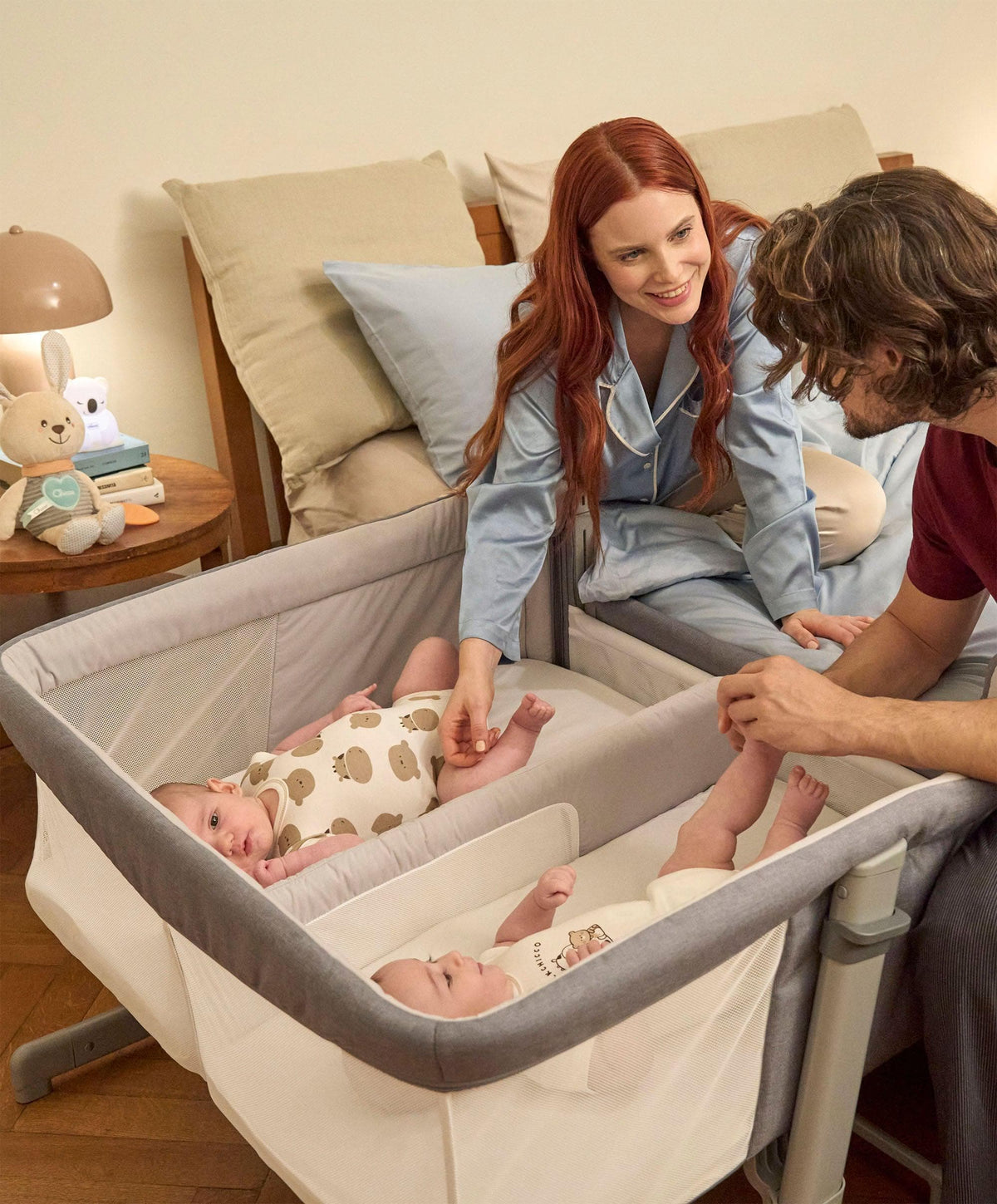 Chicco Chicco Next2Me Twins Bedside Crib – Magnet Grey