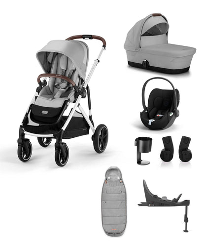 Cybex Pushchairs Cybex Gazelle S Pushchair Bundle with Cloud T Car Seat and Base in Lava Grey