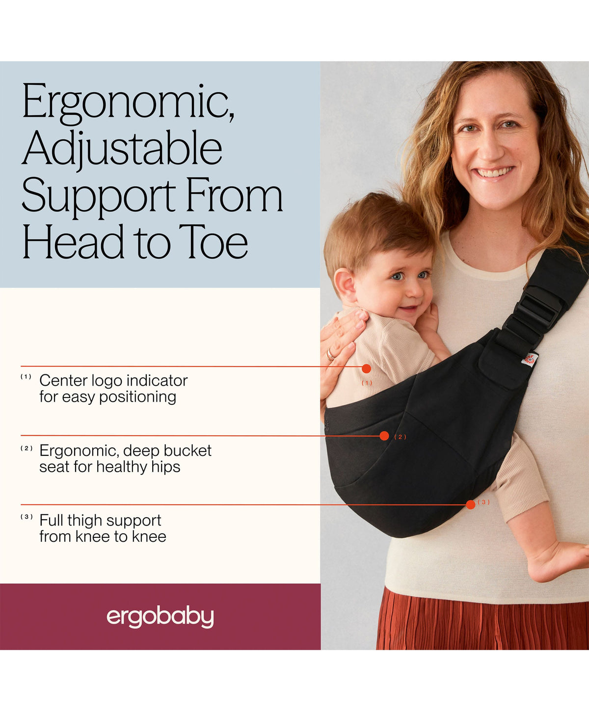 Ergobaby Baby Carriers Ergobaby Upsie Sling Carrier- Onyx Black