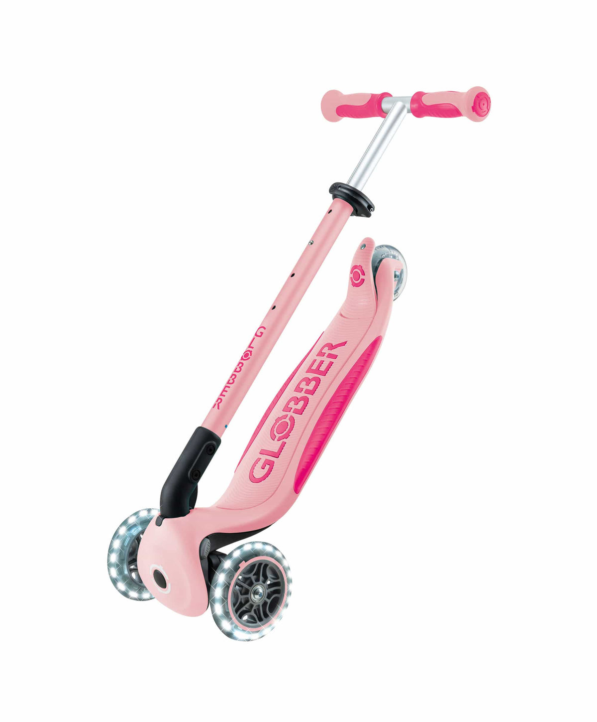 Globber Ride on Toy Globber Go Up Deluxe Lights - Pastel Pink