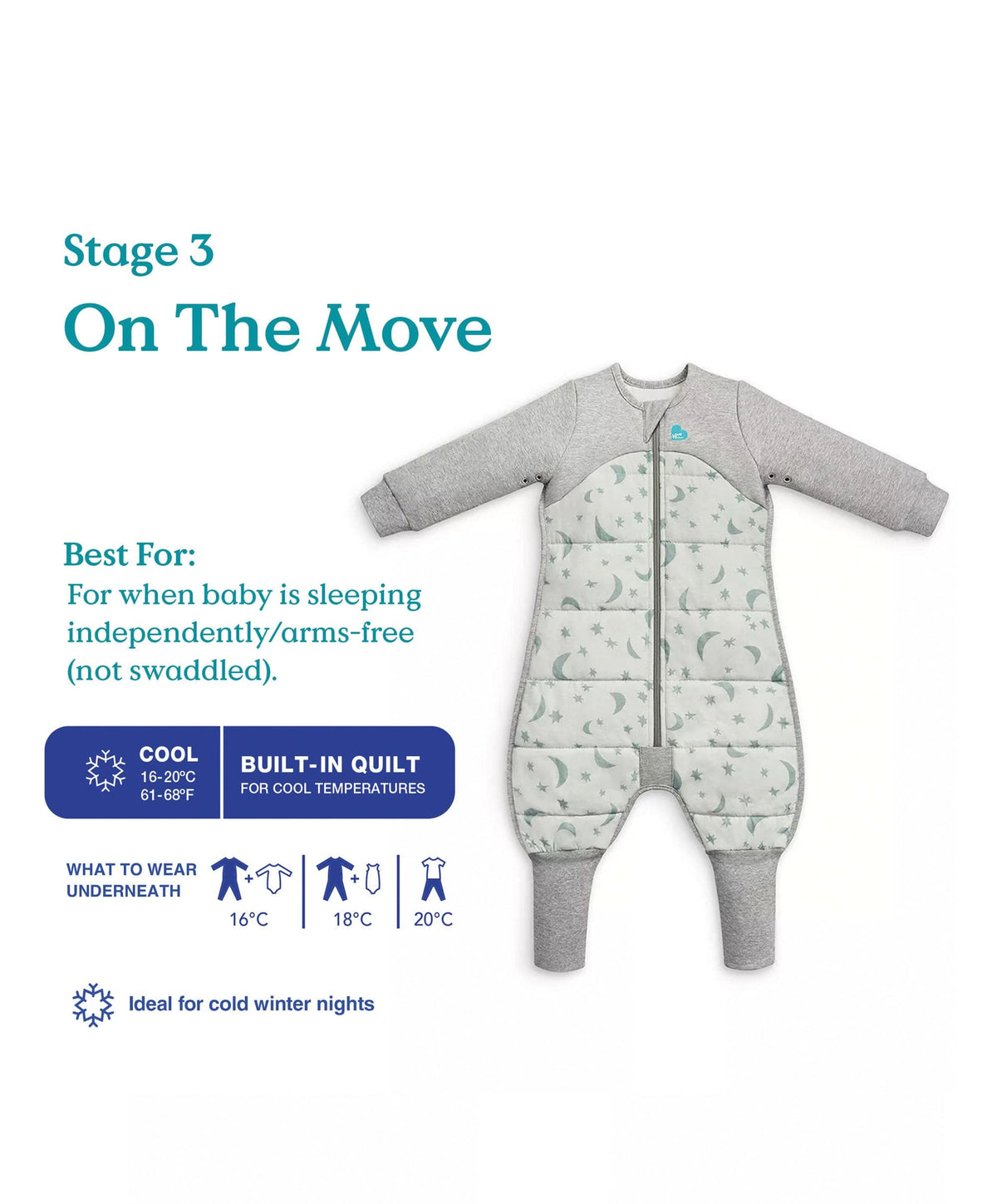 Love to Dream Dreampod Sleep Bags & Swaddling Love To Dream Sleep Suit 12-24 Months (2.5 Tog) - Moonlight Olive