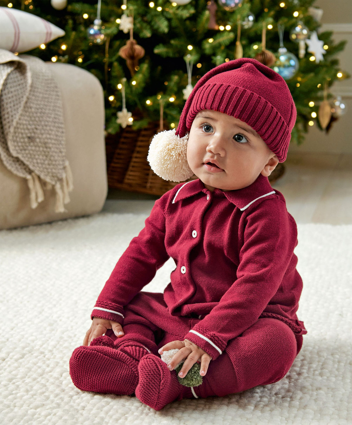 Mamas & Papas 2pc Set Mr Santa Christmas Outfit Set