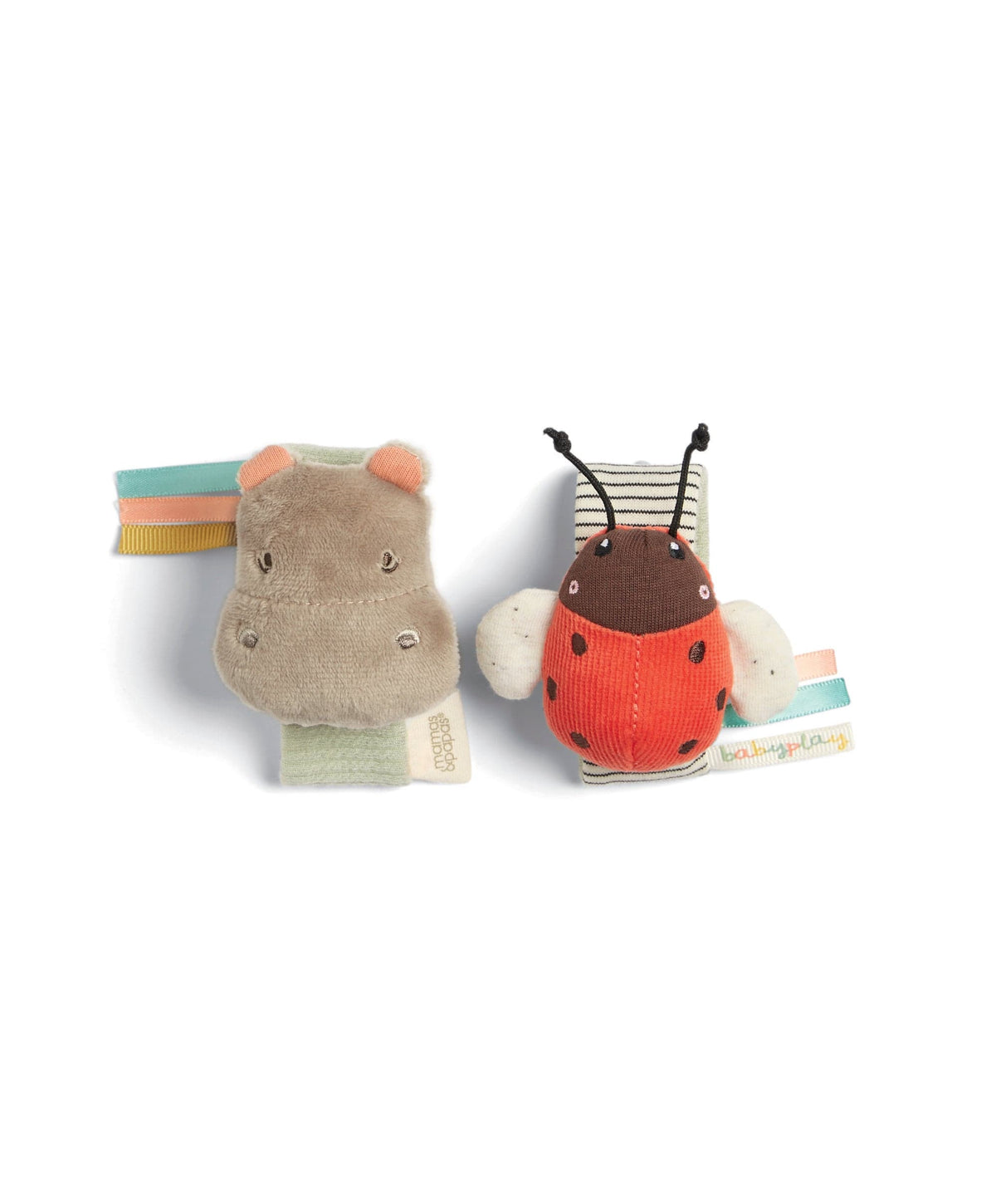 Mamas & Papas Activity Toys Wrist Rattles - Hippo/Ladybird (2 Pack)