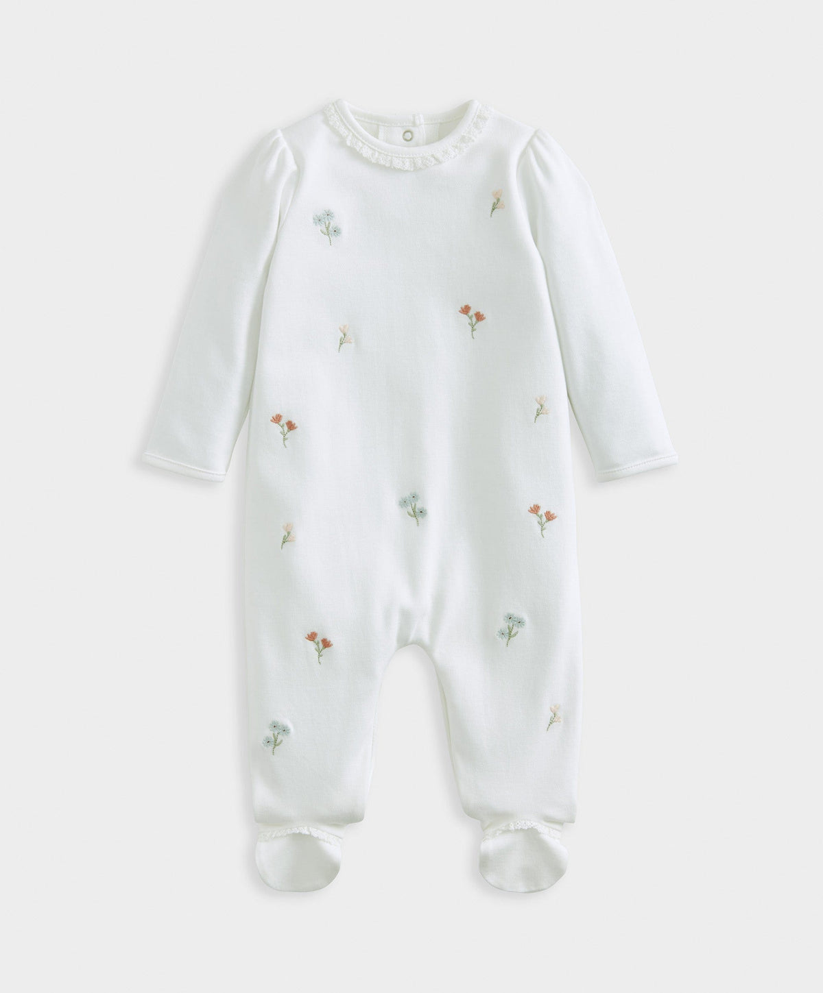 Mamas & Papas All-in-Ones & Bodysuits Embroided Flowers All in One
