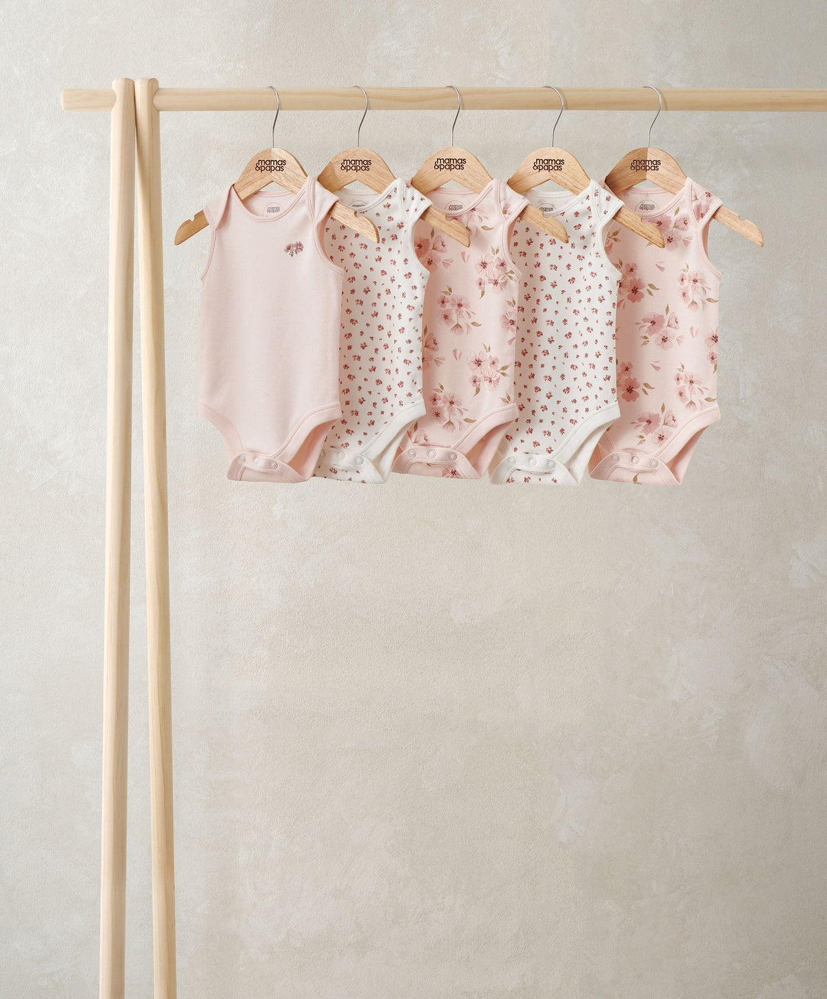 Mamas & Papas All-in-Ones & Bodysuits Watercolour Short-Sleeved Bodysuits (Pack of 5)