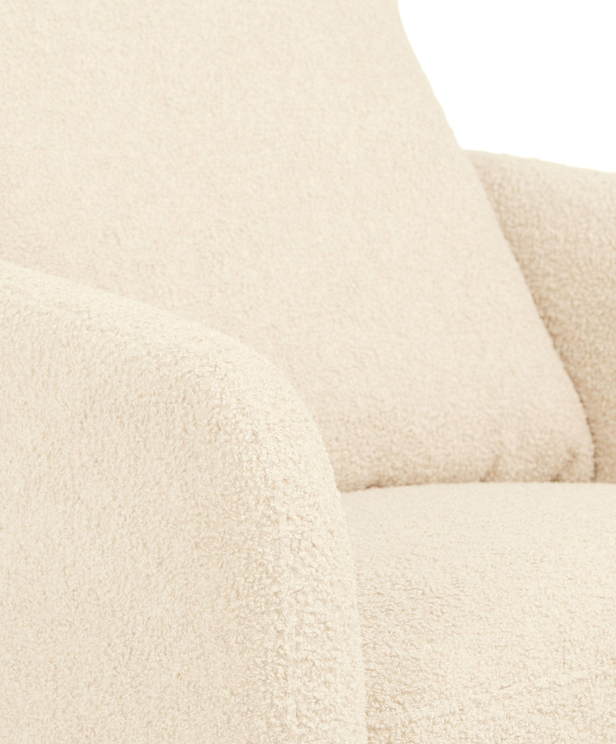 Mamas & Papas Alma Nursing Chair & Stool - Off White Boucle