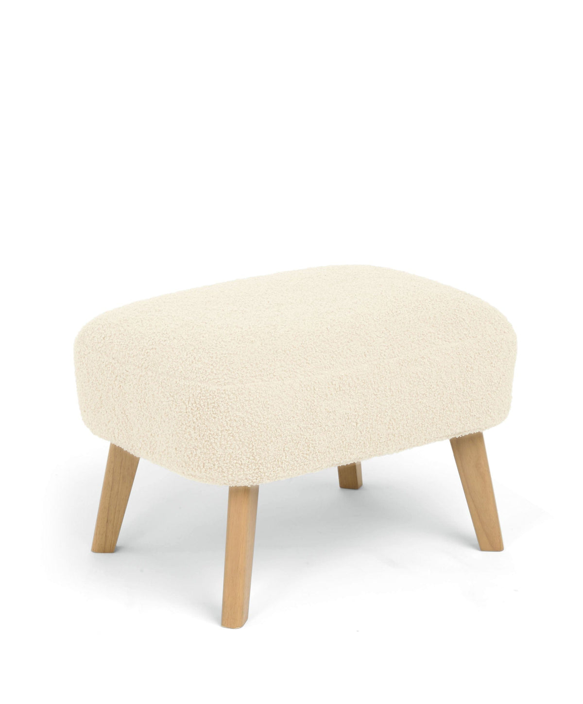 Mamas & Papas Alma Nursing Chair & Stool - Off White Boucle