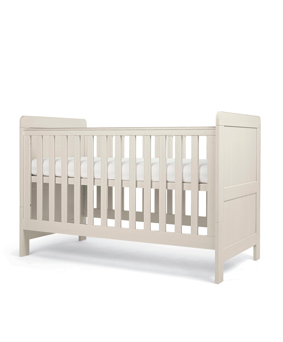 Mamas & Papas Atlas Nursery Furniture Set & Essential Airflow Pocket Spring Cotbed Mattress Bundle - Stone