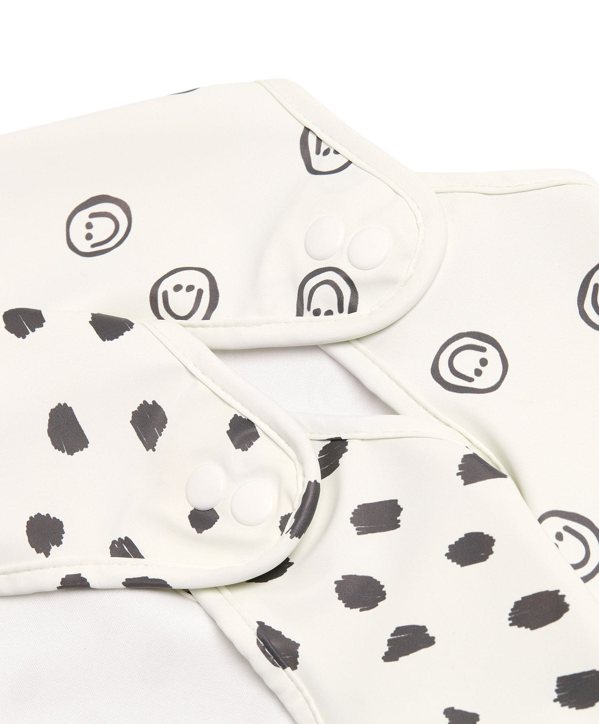 Mamas & Papas Baby Weaning Mamas & Papas X Another Fox 2PK Long Sleeved Bibs - Faces/Cheetah Spot