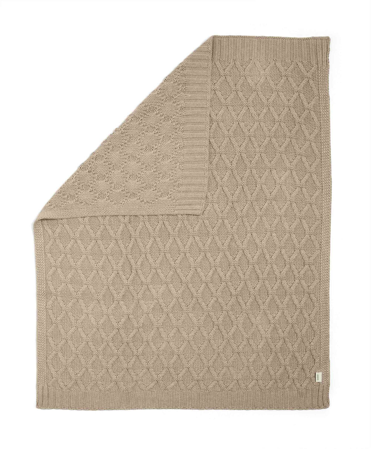 Mamas & Papas Blankets Cable Knit Blanket - Welcome to the World Seedling - Mocha