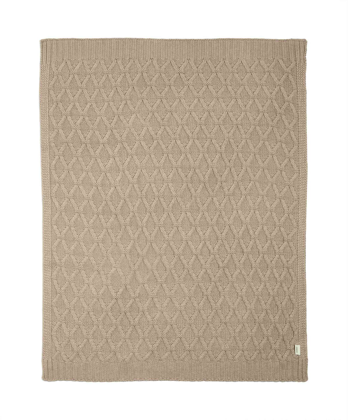 Mamas & Papas Blankets Cable Knit Blanket - Welcome to the World Seedling - Mocha