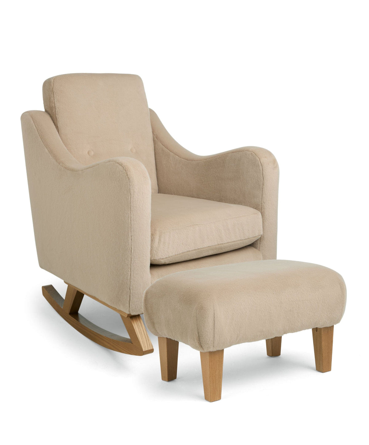 Mamas & Papas Bowdon Nursing Chair & Footstool Set - Almond Sherpa