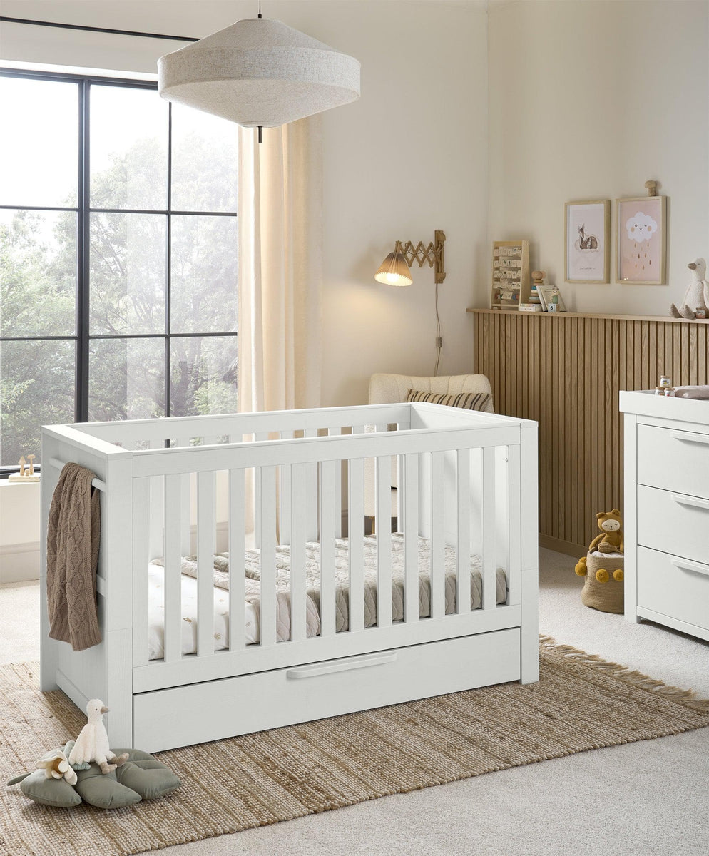 Papas White Cot Bed With Storage Mamas Papas Harrow Piece Nursery