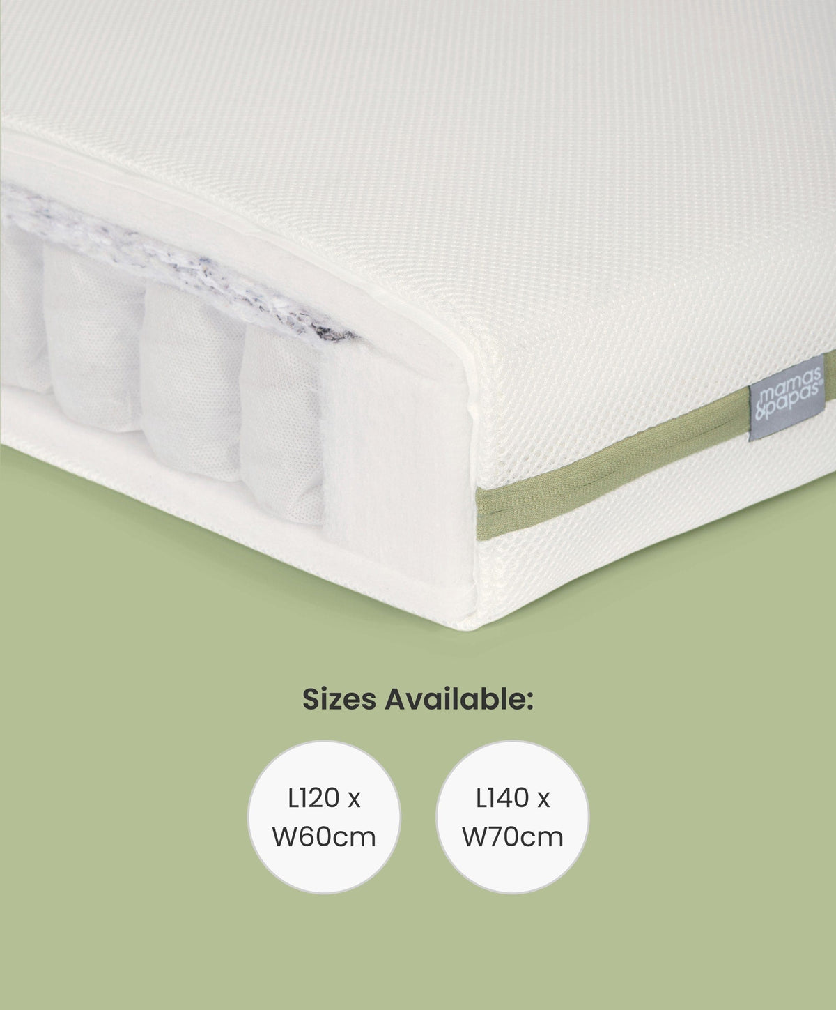 Mamas & Papas Cotbed Mattresses Premium Pocket Spring Cotbed Mattress