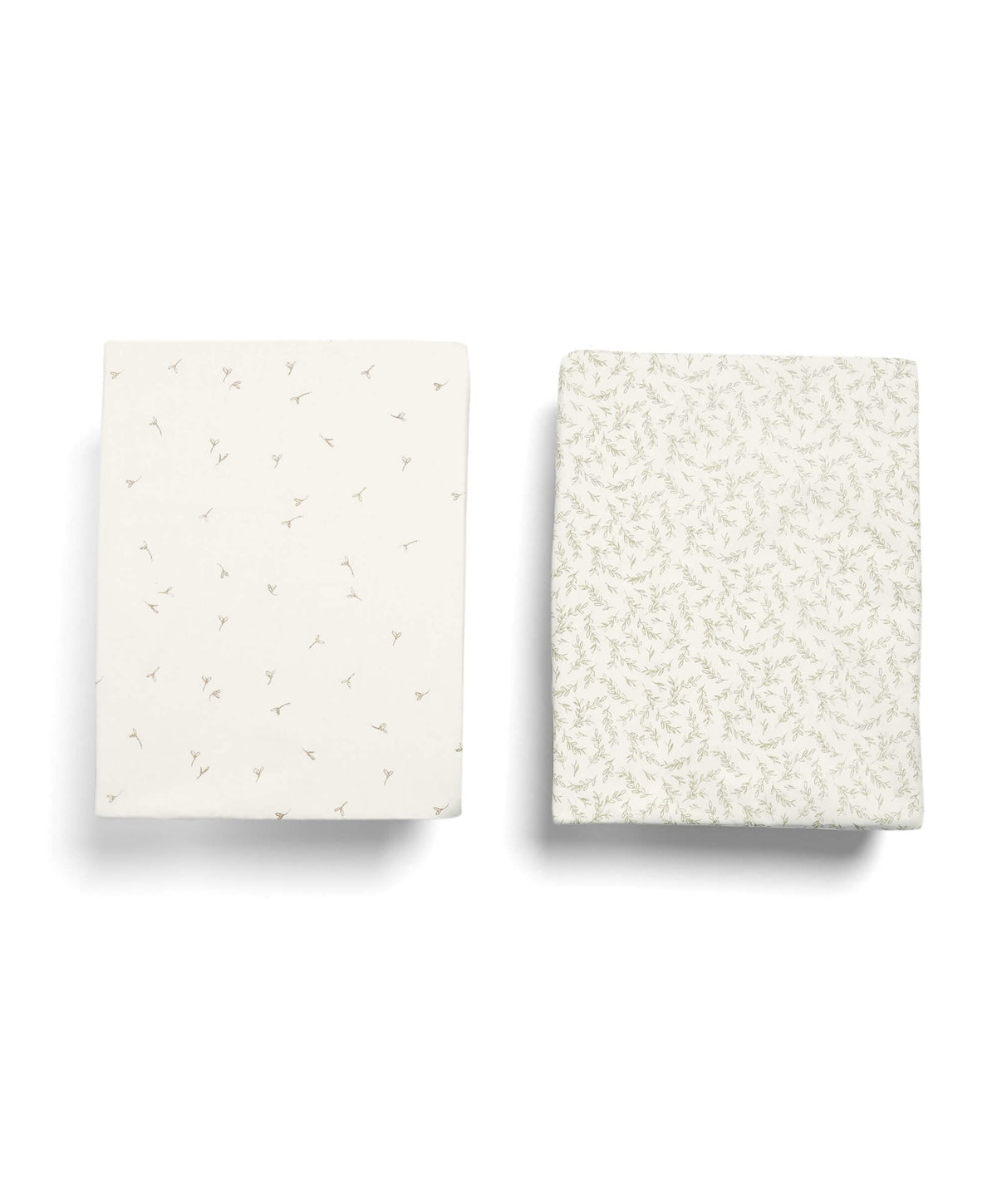 Mamas & Papas Cotbed Sheets Cotbed Fitted Sheets (2 pack) Seed/Leaf - Welcome to the World Seedling