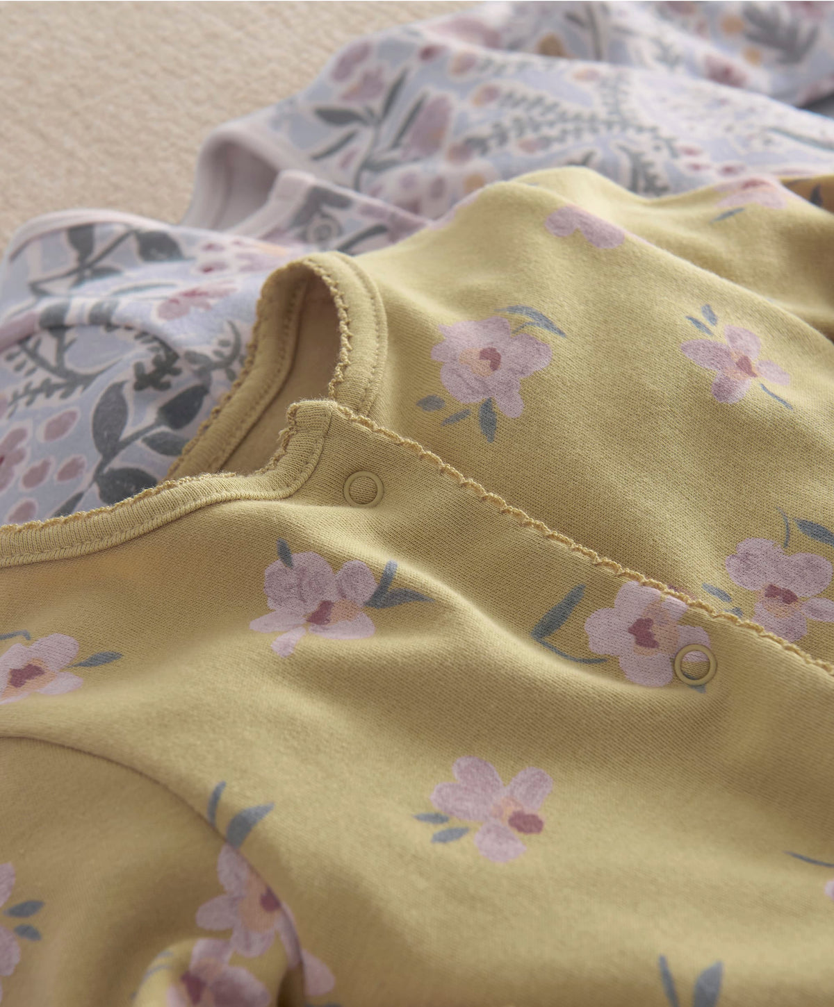 Mamas & Papas Creative Floral Sleepsuits (Pack of 3)