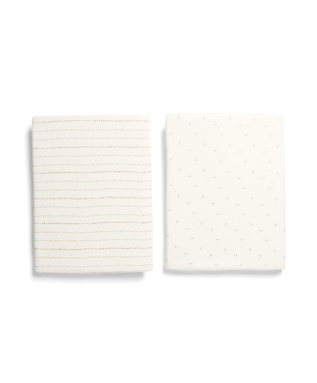Mamas & Papas Crib Sheets 2 Pack Lua Bedside Crib Sheets - Oatmeal