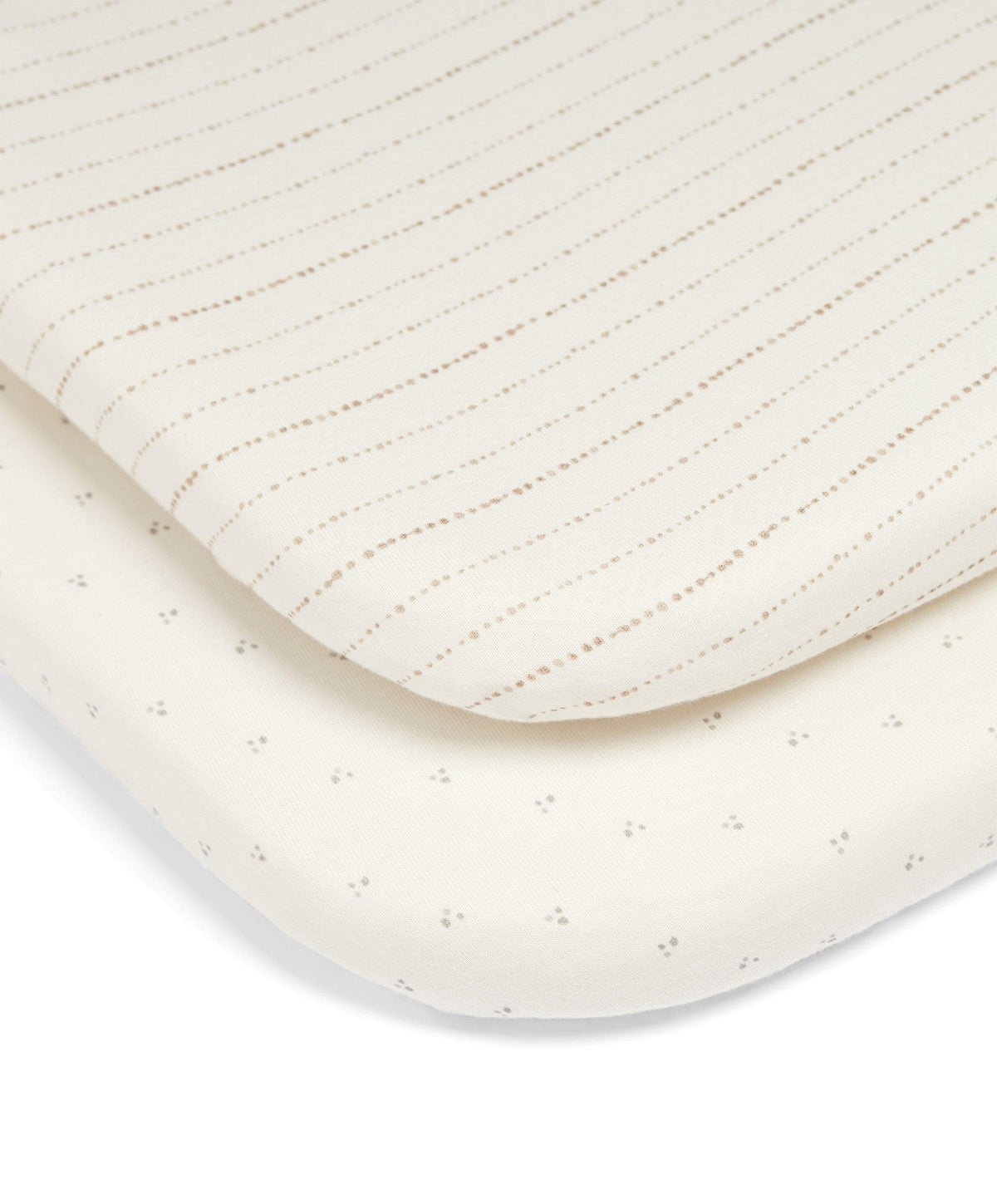 Mamas & Papas Crib Sheets 2 Pack Lua Bedside Crib Sheets - Oatmeal