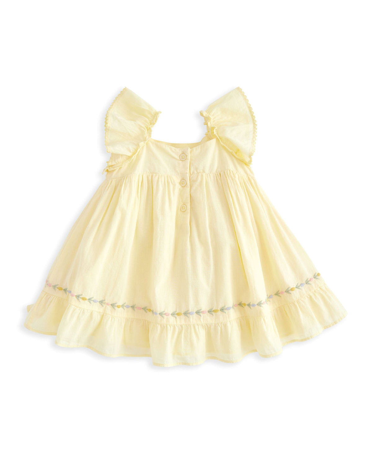 Mamas & Papas Dresses & Skirts Peplum Frill Embroidered Dress - Yellow