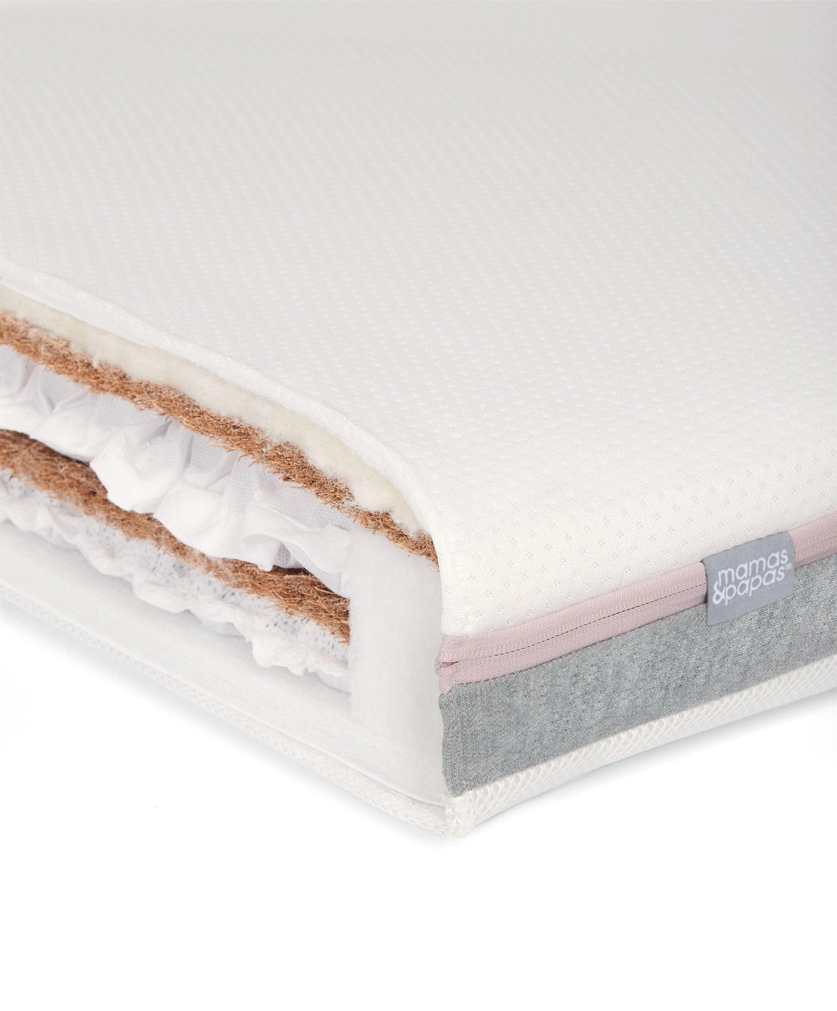 Mamas & Papas Furniture Sets Barton Cotbed With Luxury Hybrid Twin Cotbed Mattress Bundle - Natural/Oak