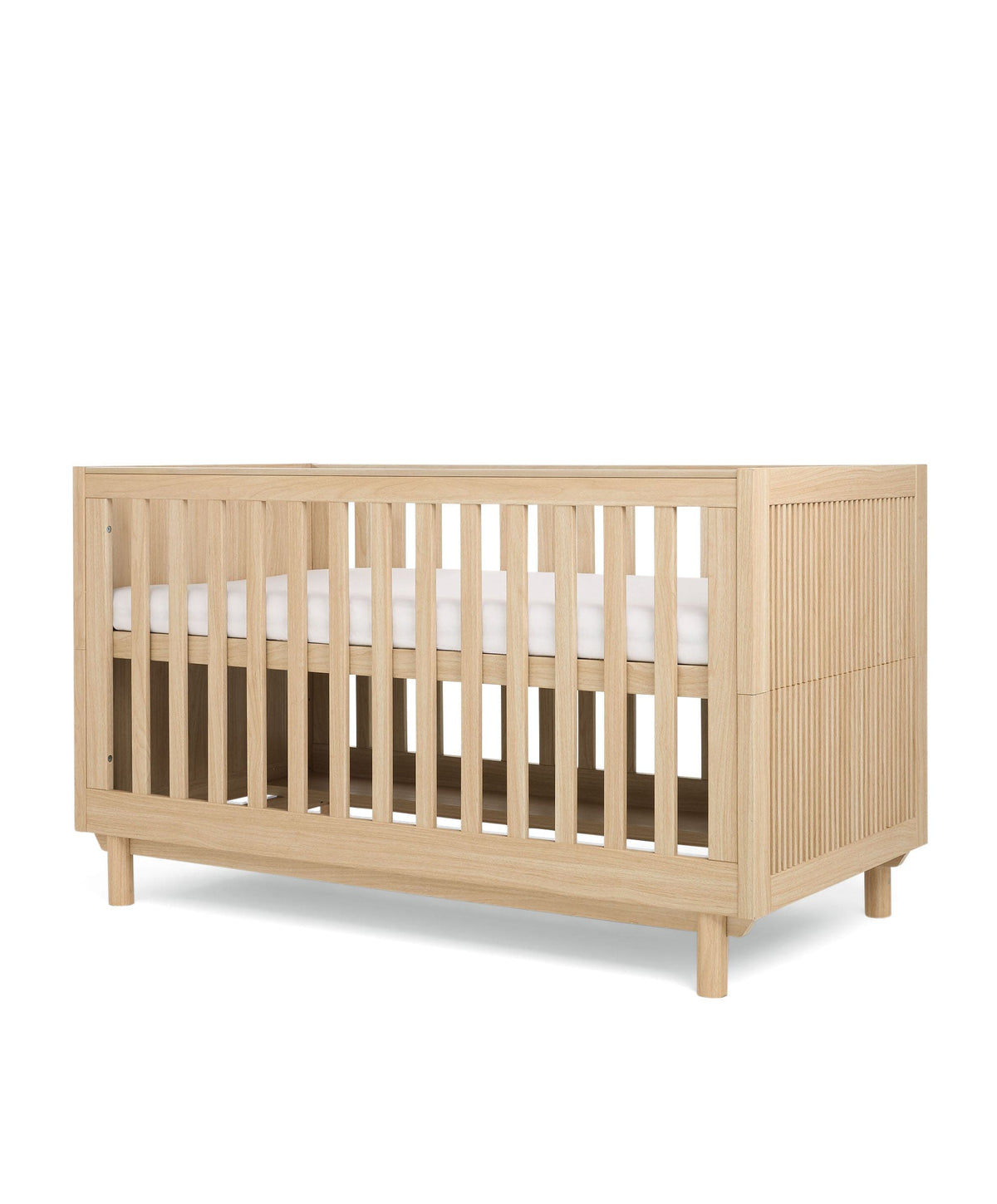 Mamas & Papas Furniture Sets Oska Cotbed & Essential Airflow Pocket Spring Cotbed Mattress Bundle - Natural/Oak