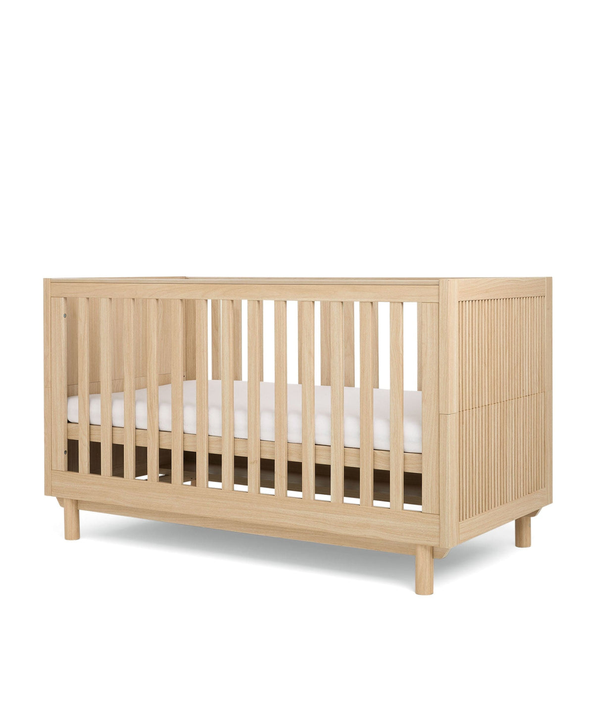 Mamas & Papas Furniture Sets Oska Cotbed & Essential Airflow Pocket Spring Cotbed Mattress Bundle - Natural/Oak
