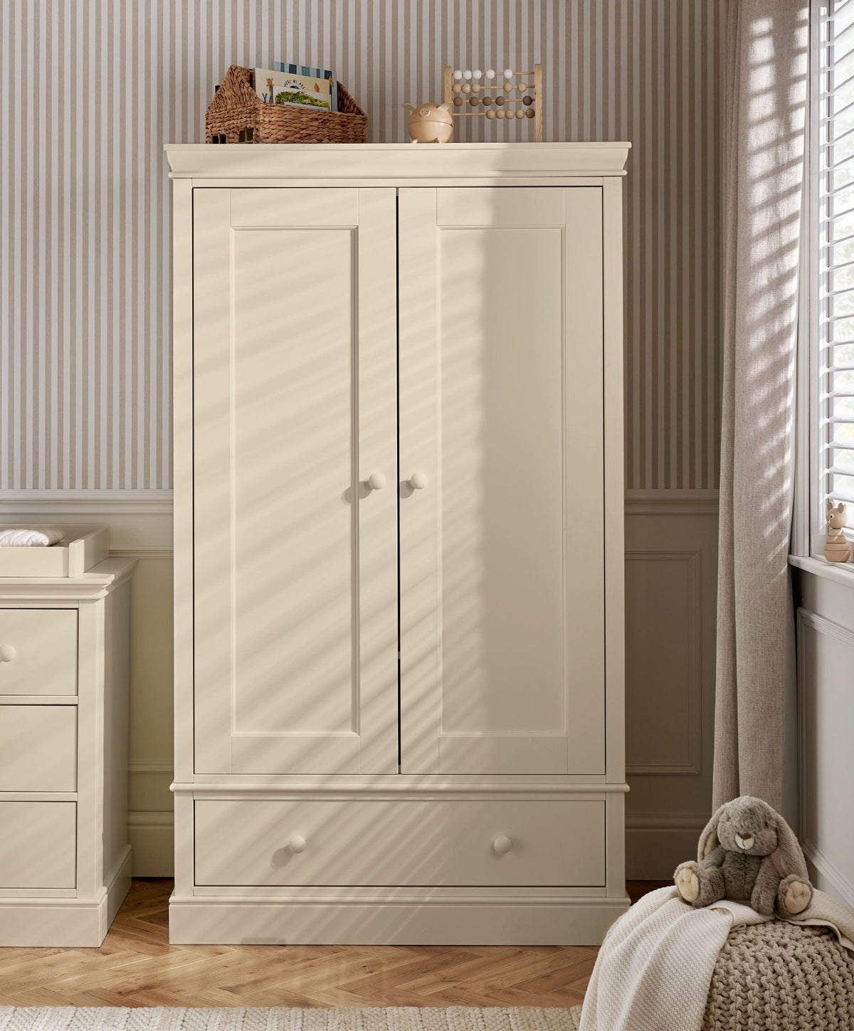 Mamas & Papas Furniture Sets Oxford 3 Piece Cotbed Range with Dresser Changer & Wardrobe - Cashmere
