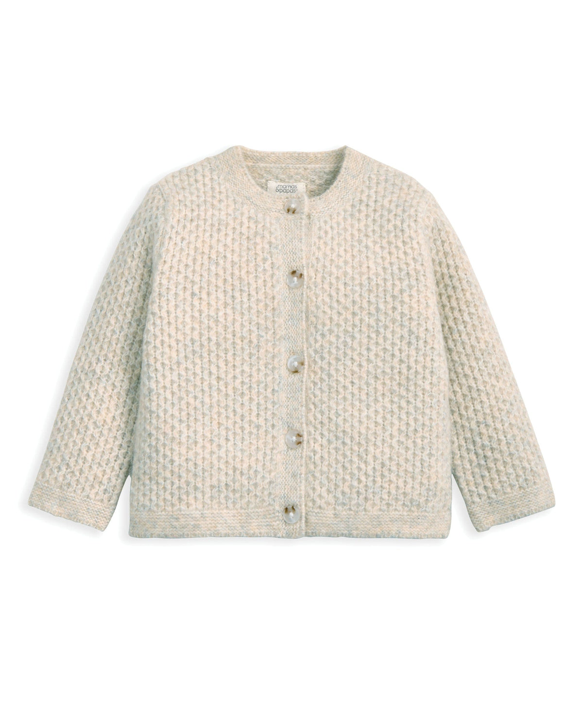 Mamas & Papas Jumpers & Knitwear Knitted Cardigan with Button Fastening - Oatmeal
