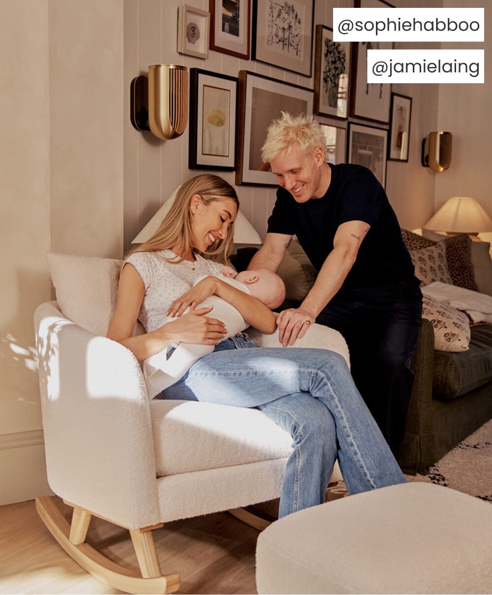 Mamas & Papas Nursing Chair Sets Alma Nursing Chair & Stool - Off White Boucle