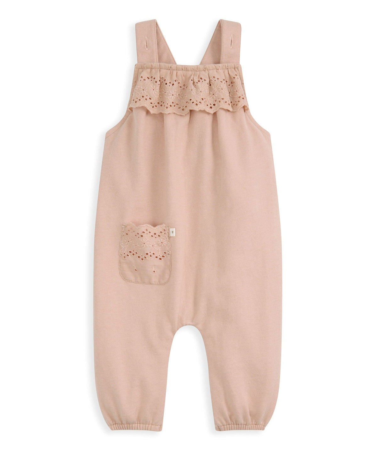 Mamas & Papas Outfits & Sets Broderie Dungarees & Bodysuit Outfit Set