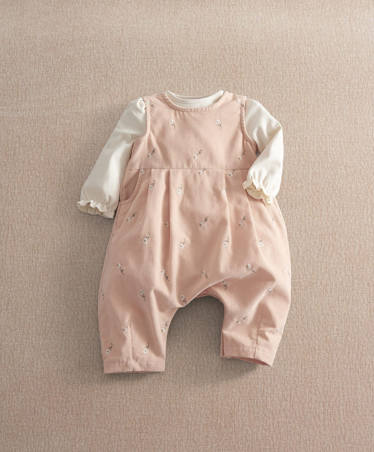 Mamas & Papas Outfits & Sets Corduroy Embroidered Romper Set