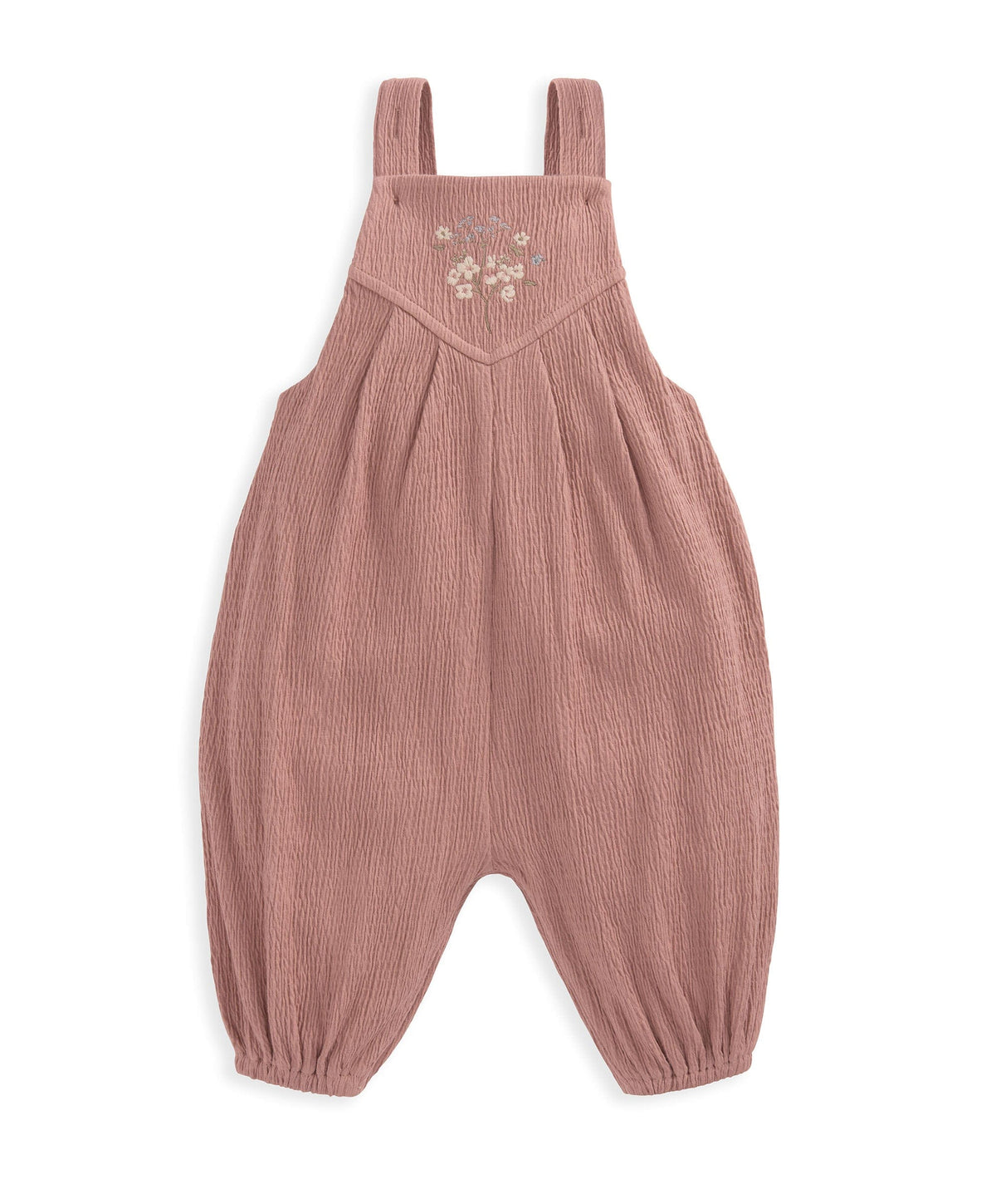 Mamas & Papas Outfits & Sets Crinkle Dungarees & Bodysuit Outfit Set - Pink