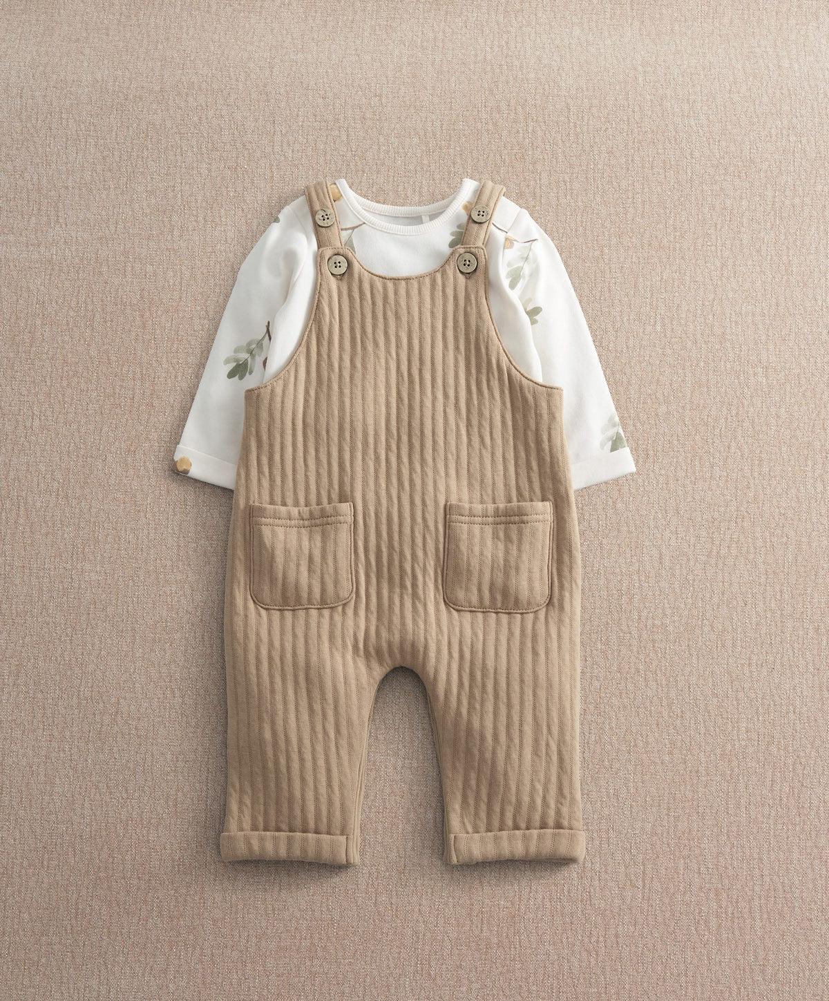 Mamas & Papas Outfits & Sets Dungaree & Acorn Bodysuit Outfit Set