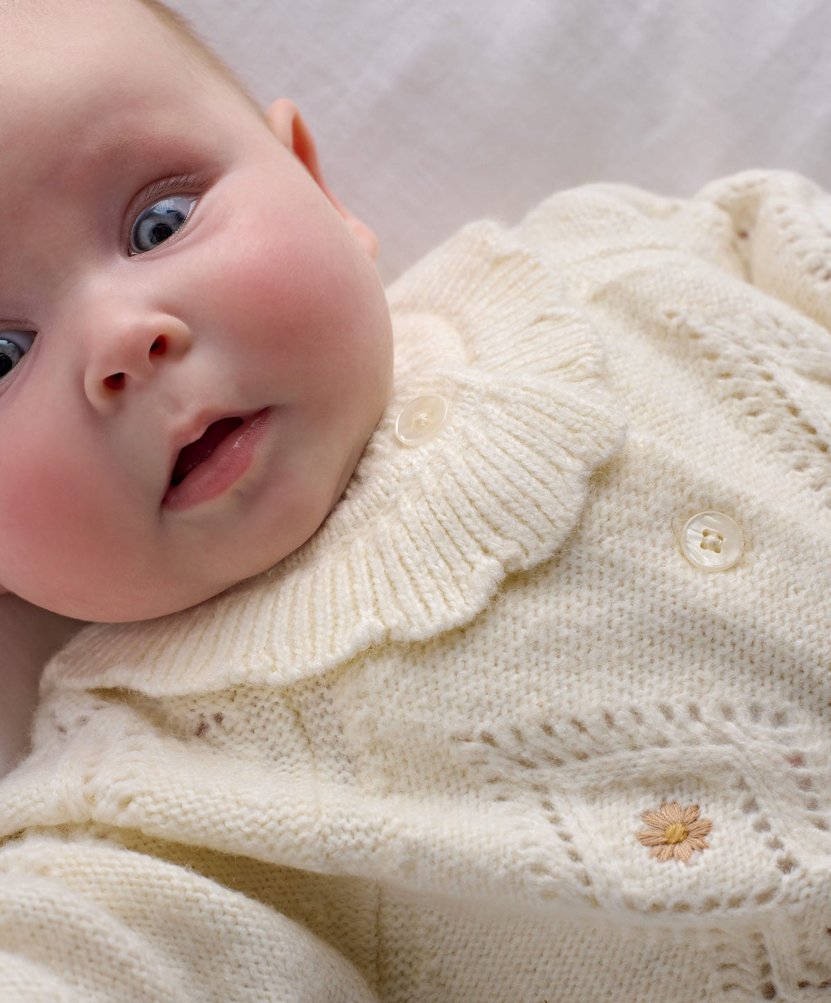 Mamas & Papas Outfits & Sets Embroidered Knit Cardigan & Legging Set (2 Pieces)
