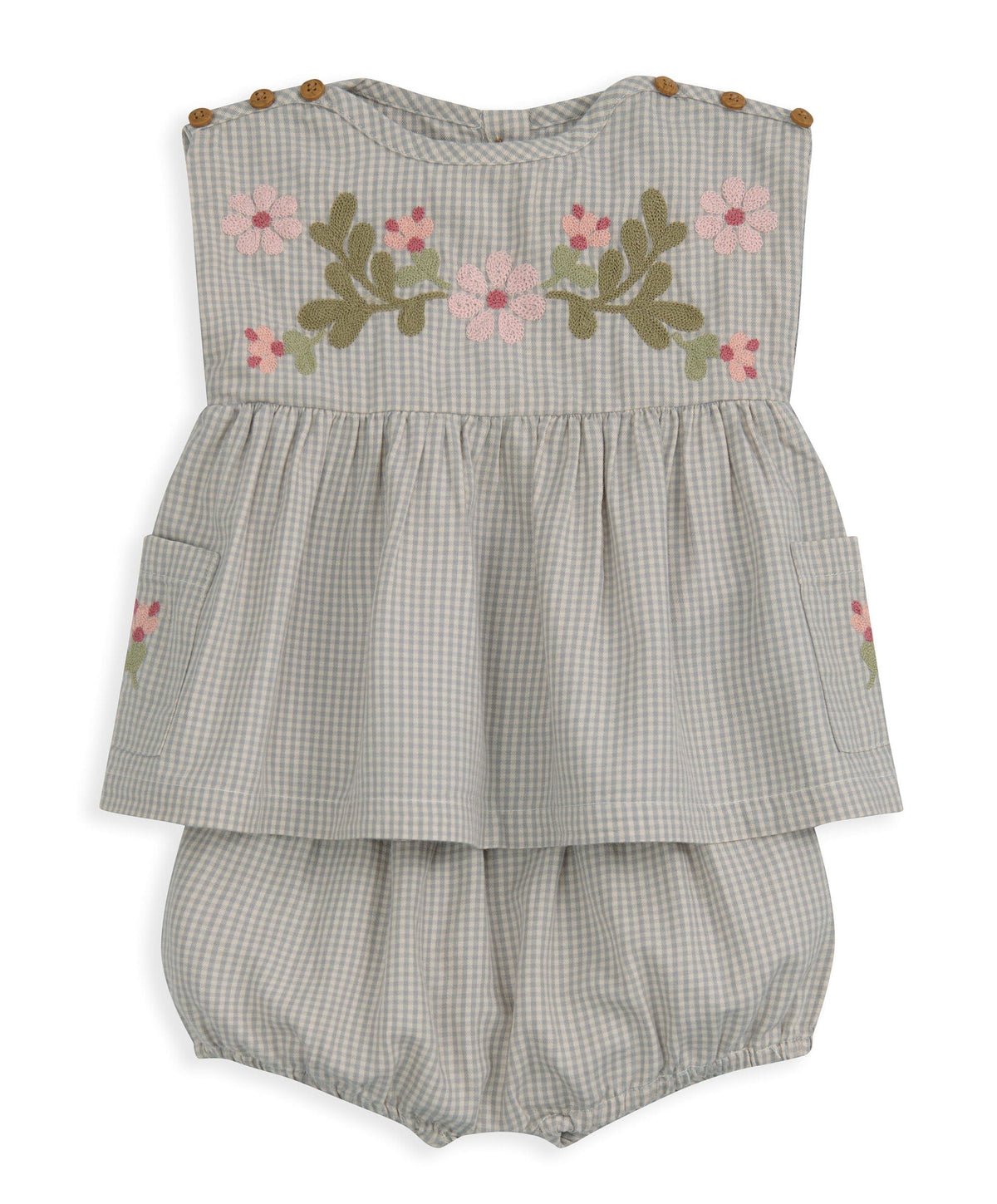 Mamas & Papas Outfits & Sets Gingham Top & Shorts Outfit Set