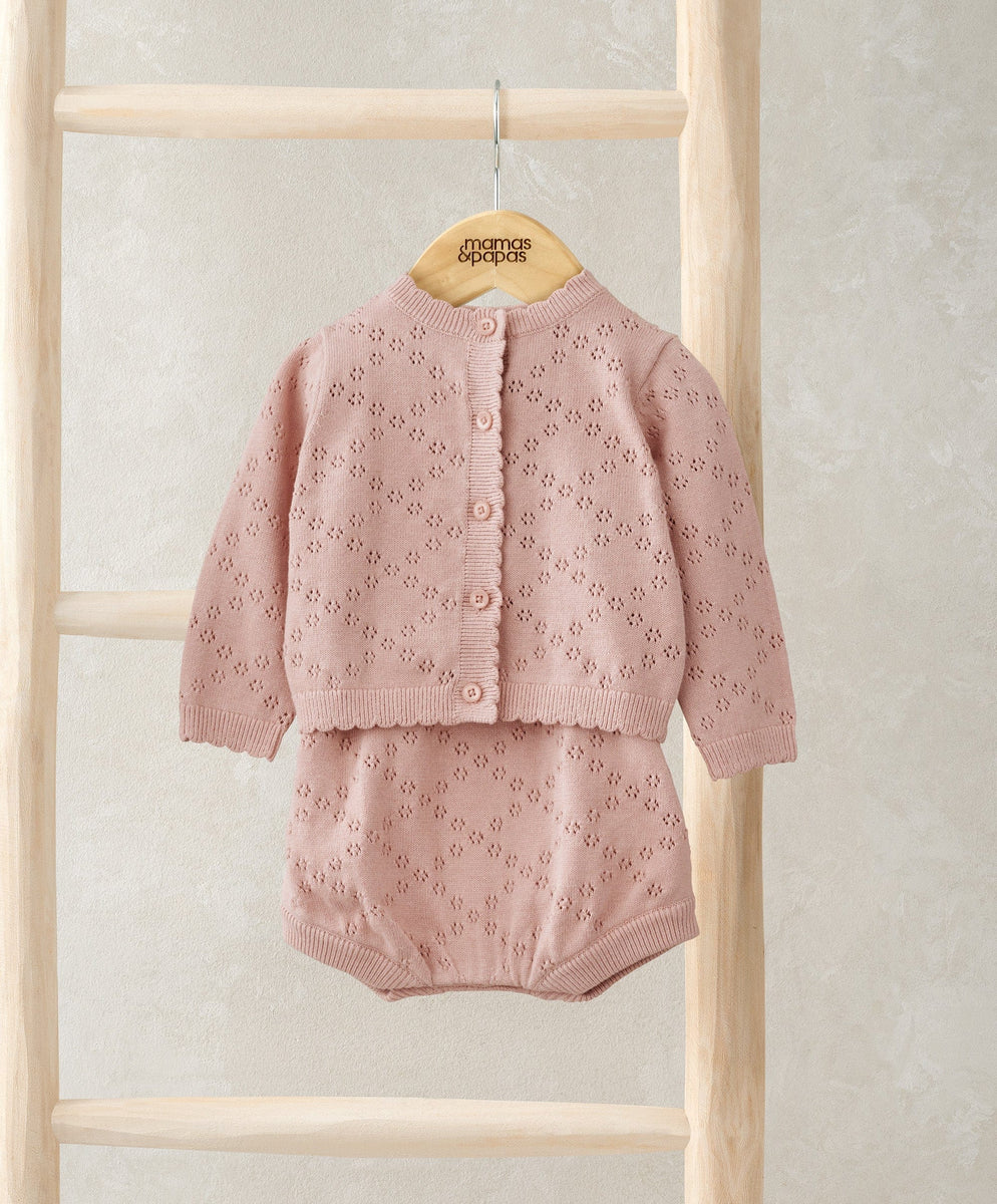 Knitted Romper Cardigan Set – Mamas Papas IE