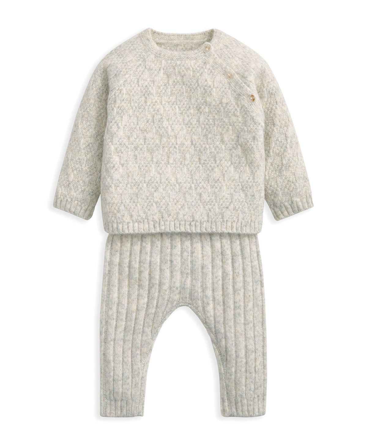 Mamas & Papas Outfits & Sets Knitted Top & Leggings Set (2 Pieces) – Grey Marl
