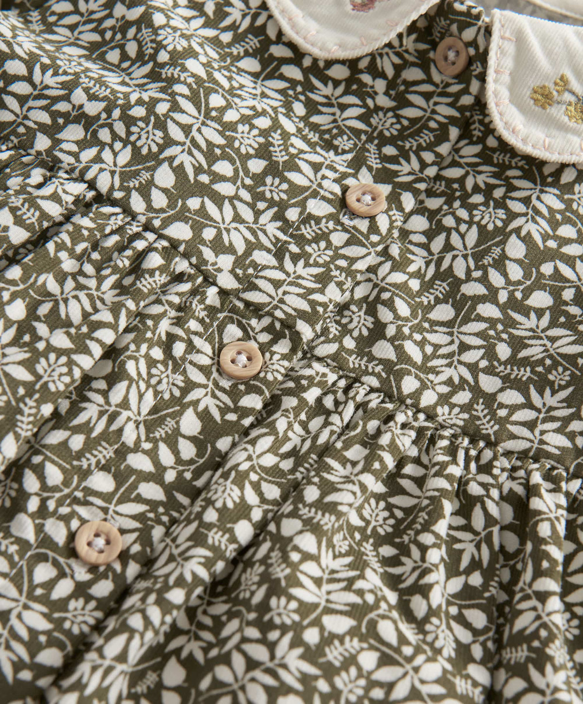 Mamas & Papas Outfits & Sets Leaf Print Dress & Tights Set