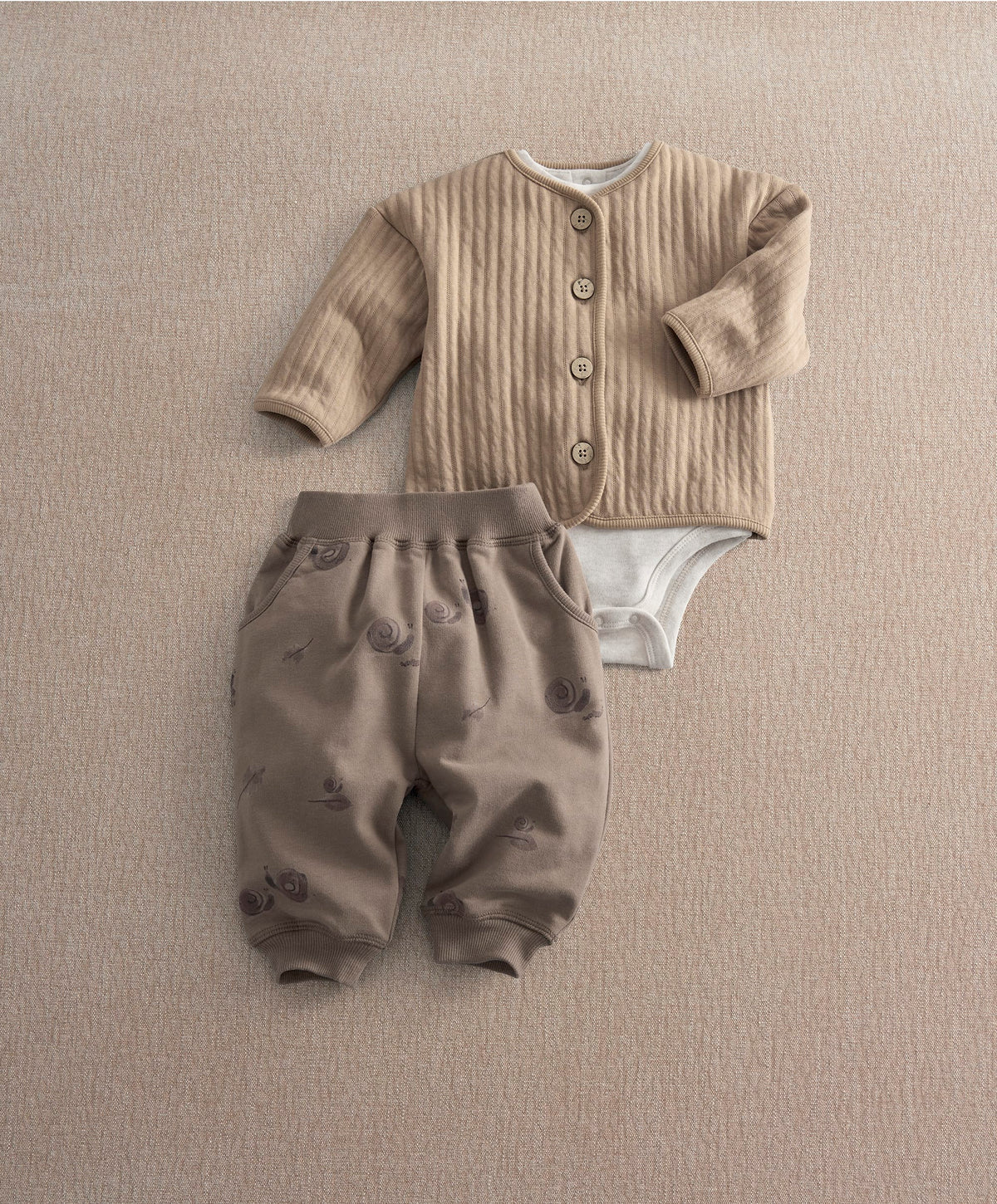 Mamas & Papas Outfits & Sets Snail Quilted Jacket & Joggers Set