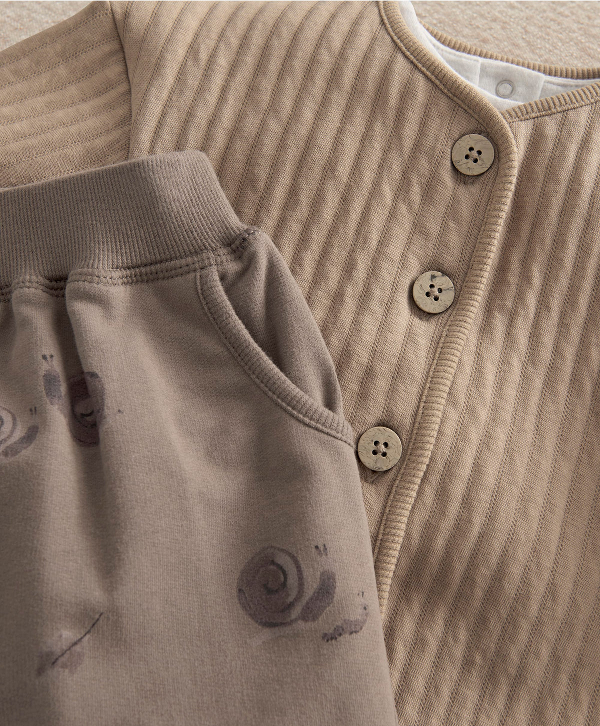 Mamas & Papas Outfits & Sets Snail Quilted Jacket & Joggers Set