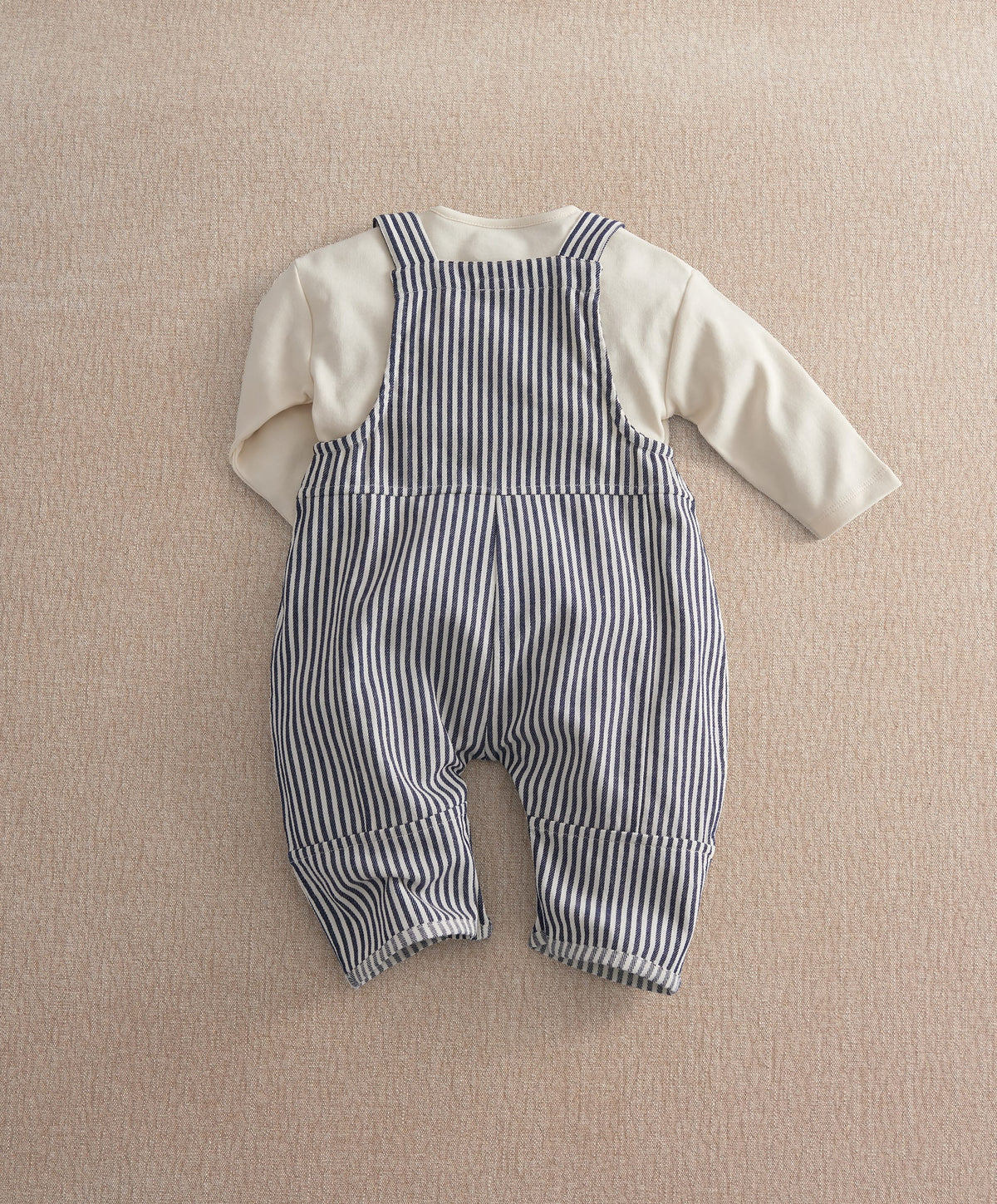 Mamas & Papas Outfits & Sets Stripe Dungarees & Long Sleeve Top