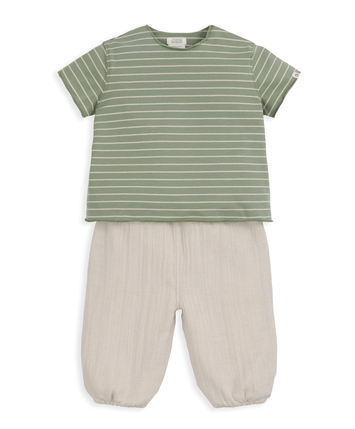 Mamas & Papas Outfits & Sets Stripped T-Shirt & Trouser Outfit Set