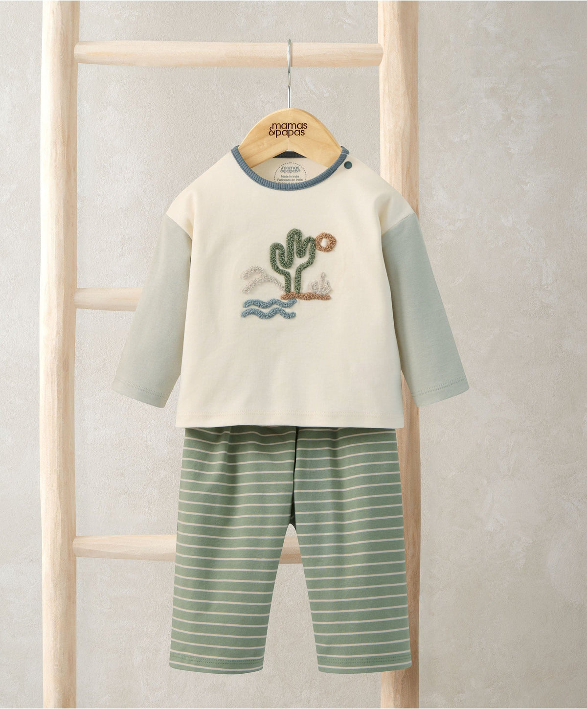 Mamas & Papas Outfits & Sets Sunshine T-Shirt & Stripped Trousers