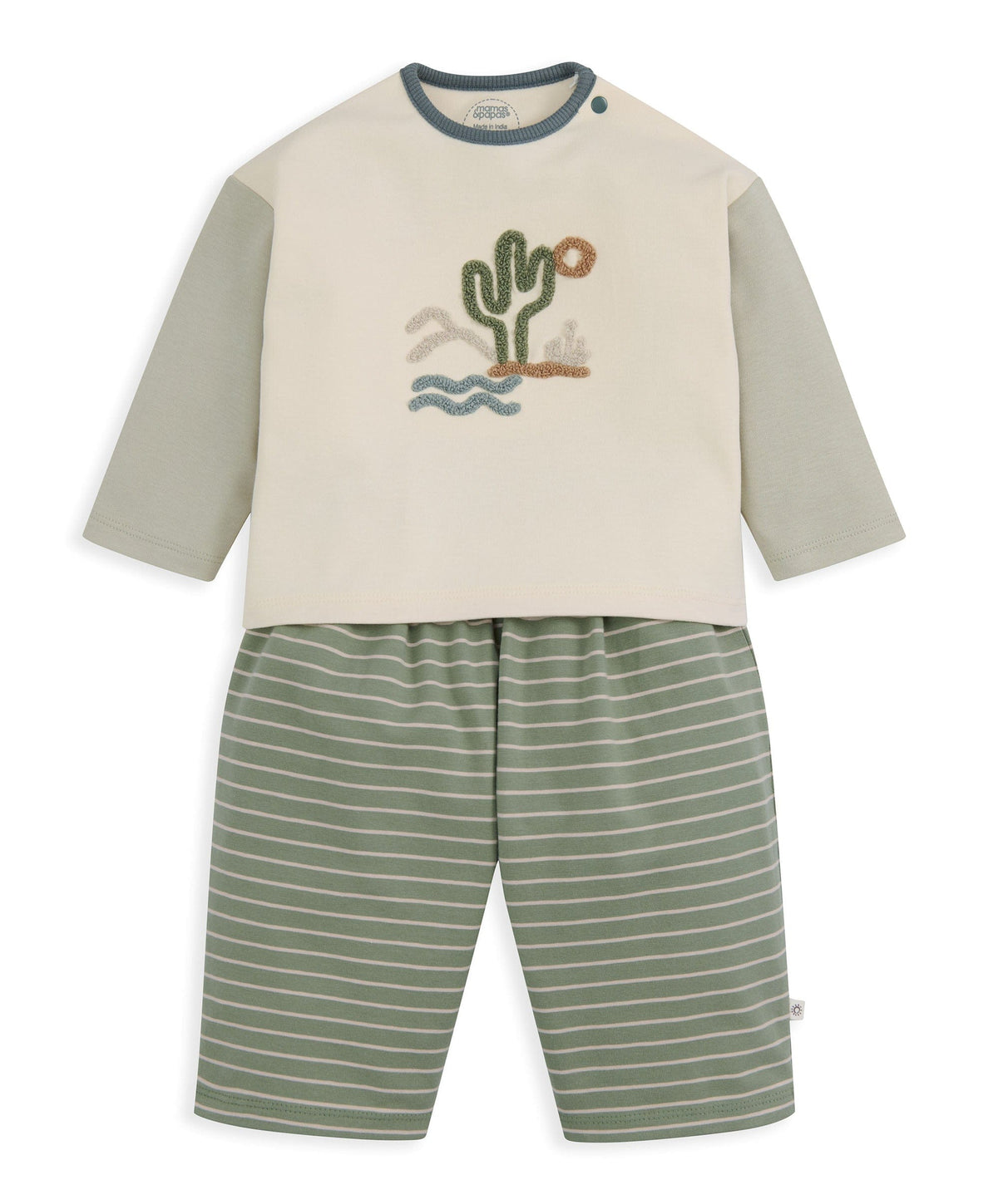 Mamas & Papas Outfits & Sets Sunshine T-Shirt & Stripped Trousers