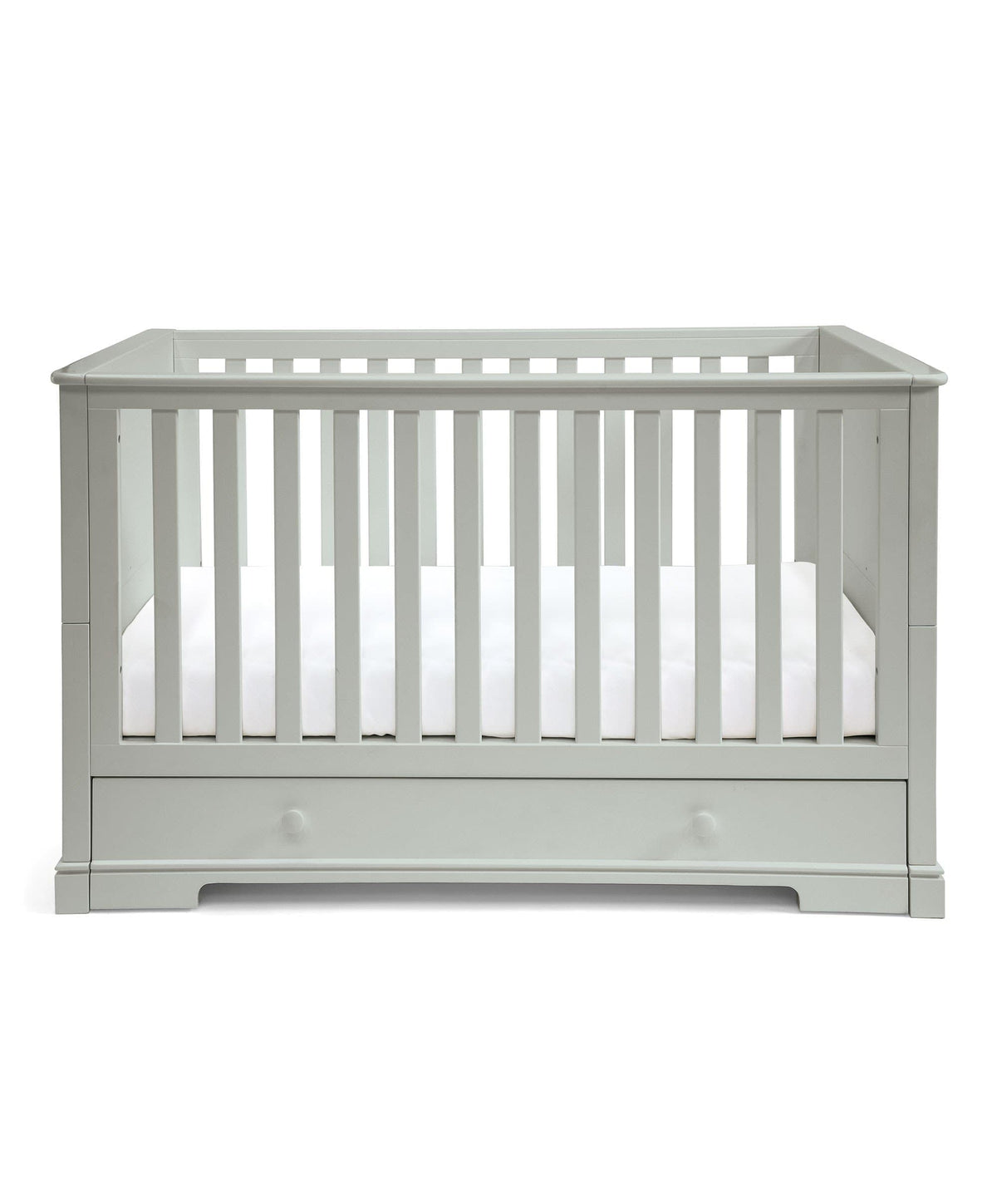 Mamas & Papas Oxford 2 Piece Nursery Furniture Set with Cotbed and Wardrobe - Stone Grey