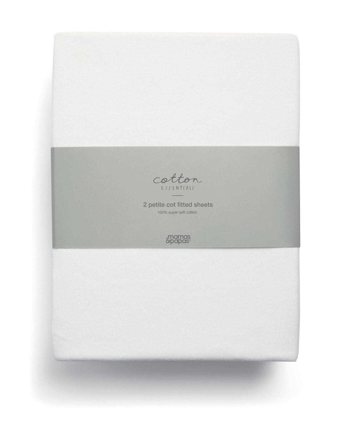 Mamas & Papas Petite Cot Fitted Sheets (2 Pack) - White