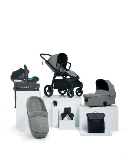 Mamas & Papas Pushchairs Ocarro Pushchair Complete Bundle with Cybex Aton B2 Car Seat & Base (7 Pieces) - Flint Grey